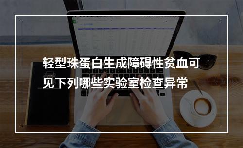 轻型珠蛋白生成障碍性贫血可见下列哪些实验室检查异常