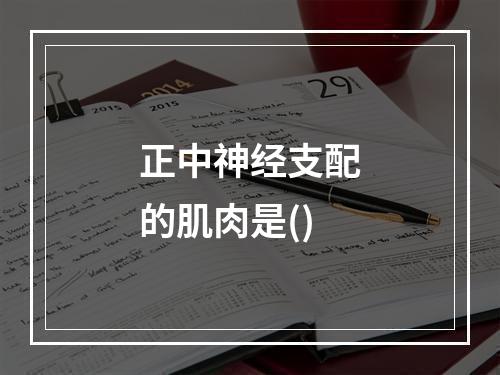 正中神经支配的肌肉是()