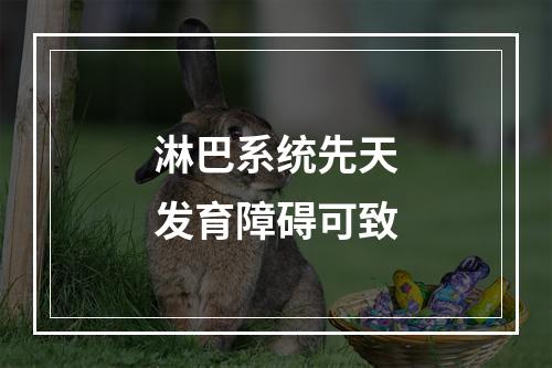 淋巴系统先天发育障碍可致