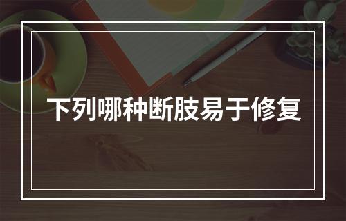 下列哪种断肢易于修复