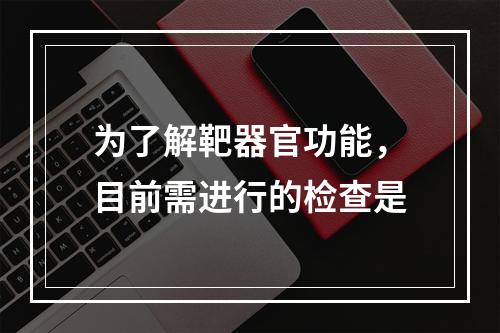 为了解靶器官功能，目前需进行的检查是