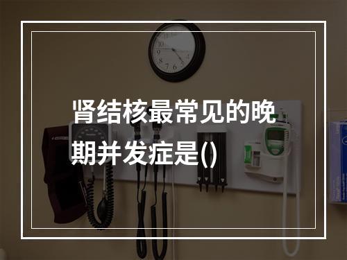 肾结核最常见的晚期并发症是()