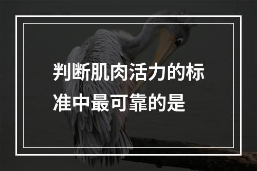 判断肌肉活力的标准中最可靠的是