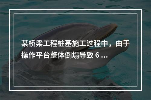 某桥梁工程桩基施工过程中，由于操作平台整体倒塌导致 6 人死