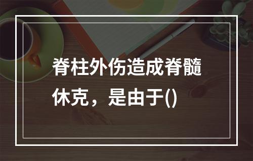 脊柱外伤造成脊髓休克，是由于()