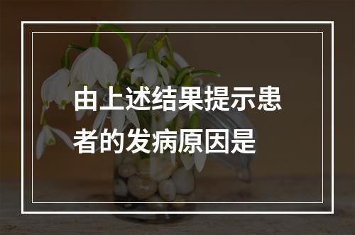 由上述结果提示患者的发病原因是