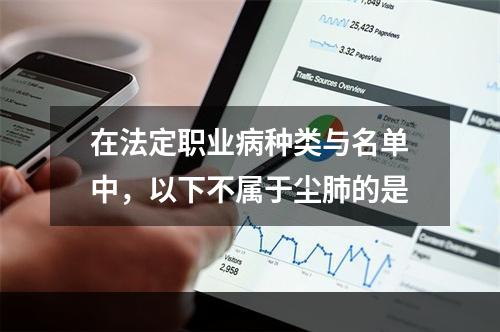 在法定职业病种类与名单中，以下不属于尘肺的是