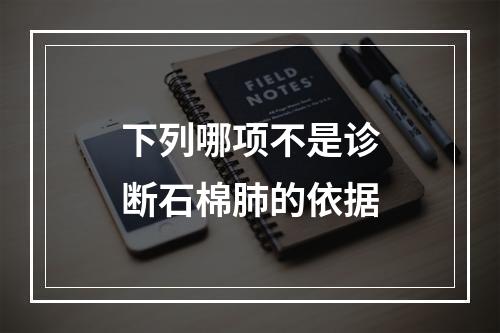 下列哪项不是诊断石棉肺的依据