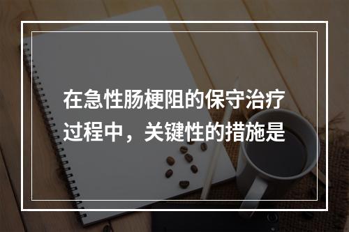 在急性肠梗阻的保守治疗过程中，关键性的措施是