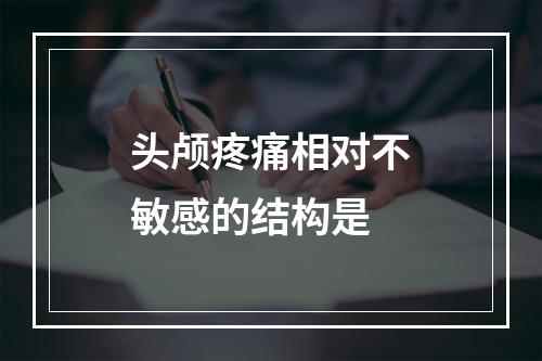 头颅疼痛相对不敏感的结构是