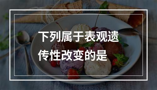 下列属于表观遗传性改变的是