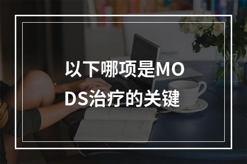 以下哪项是MODS治疗的关键