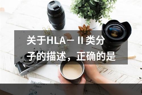 关于HLA－Ⅱ类分子的描述，正确的是