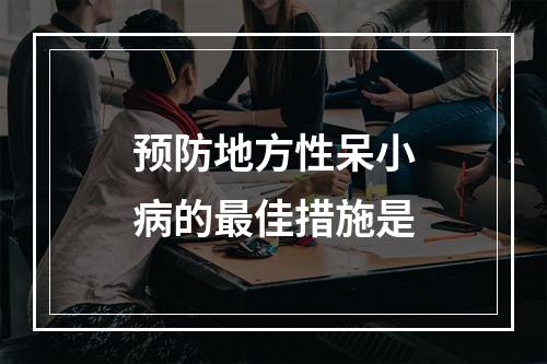 预防地方性呆小病的最佳措施是