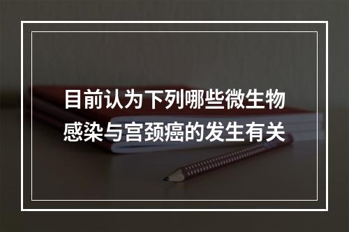 目前认为下列哪些微生物感染与宫颈癌的发生有关