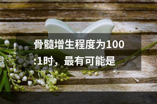 骨髓增生程度为100:1时，最有可能是