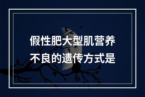 假性肥大型肌营养不良的遗传方式是