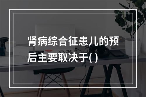 肾病综合征患儿的预后主要取决于( )