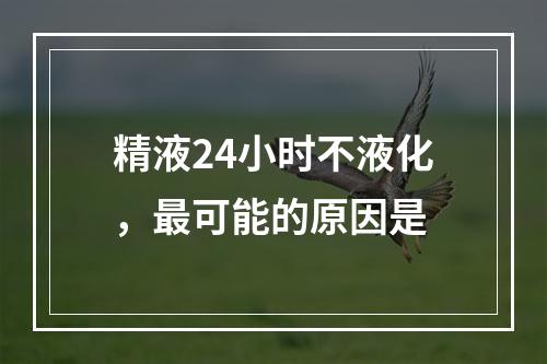 精液24小时不液化，最可能的原因是