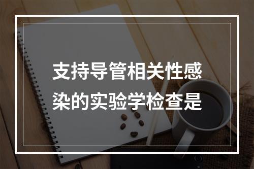 支持导管相关性感染的实验学检查是