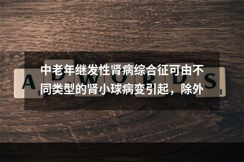 中老年继发性肾病综合征可由不同类型的肾小球病变引起，除外