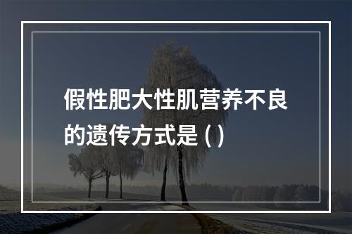 假性肥大性肌营养不良的遗传方式是 ( )