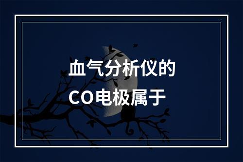 血气分析仪的CO电极属于