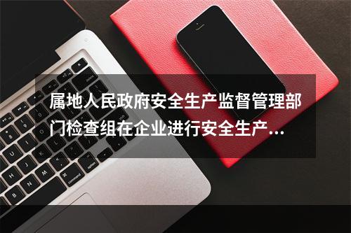 属地人民政府安全生产监督管理部门检查组在企业进行安全生产检查