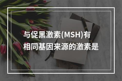 与促黑激素(MSH)有相同基因来源的激素是