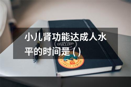 小儿肾功能达成人水平的时间是 ( )