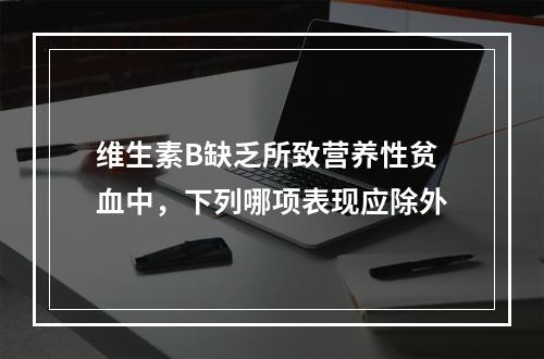 维生素B缺乏所致营养性贫血中，下列哪项表现应除外