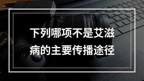 下列哪项不是艾滋病的主要传播途径