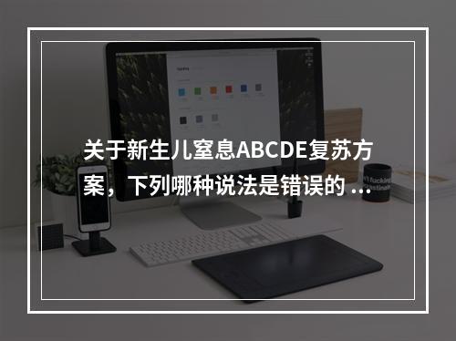 关于新生儿窒息ABCDE复苏方案，下列哪种说法是错误的 (