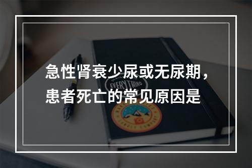 急性肾衰少尿或无尿期，患者死亡的常见原因是