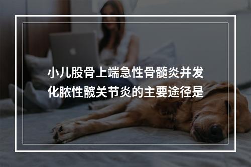 小儿股骨上端急性骨髓炎并发化脓性髋关节炎的主要途径是