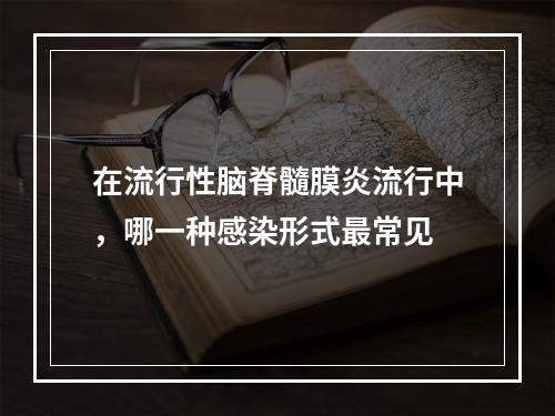 在流行性脑脊髓膜炎流行中，哪一种感染形式最常见