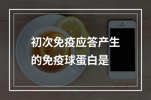 初次免疫应答产生的免疫球蛋白是