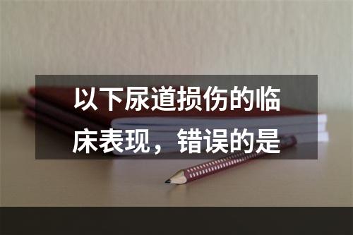 以下尿道损伤的临床表现，错误的是