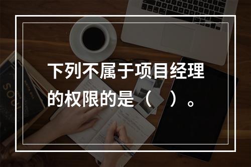 下列不属于项目经理的权限的是（　）。