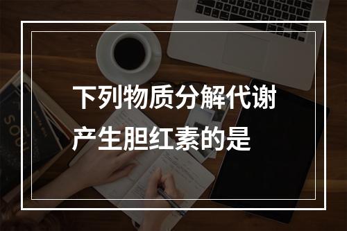 下列物质分解代谢产生胆红素的是