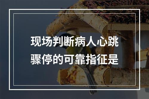 现场判断病人心跳骤停的可靠指征是