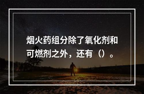 烟火药组分除了氧化剂和可燃剂之外，还有（）。