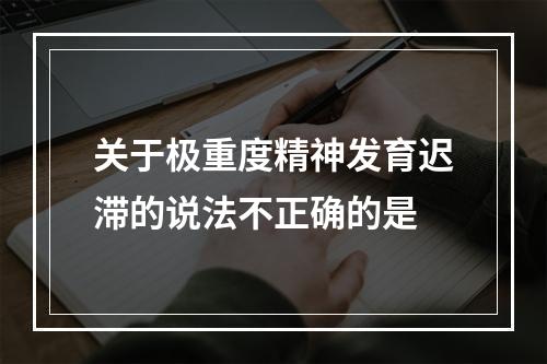 关于极重度精神发育迟滞的说法不正确的是