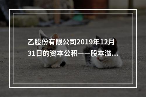 乙股份有限公司2019年12月31日的资本公积——股本溢价为