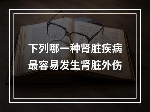 下列哪一种肾脏疾病最容易发生肾脏外伤