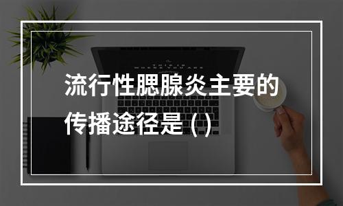 流行性腮腺炎主要的传播途径是 ( )