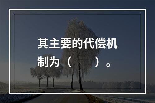 其主要的代偿机制为（　　）。