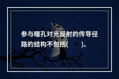 参与瞳孔对光反射的传导径路的结构不包括(　　)。