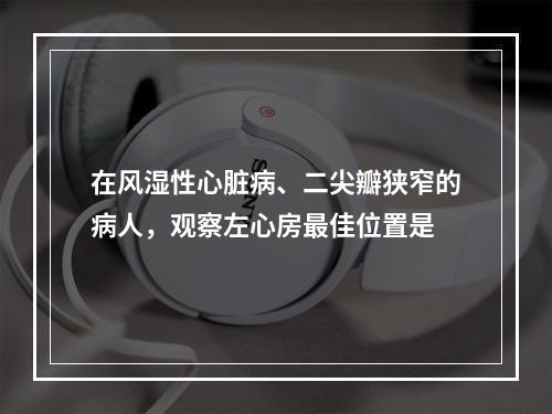 在风湿性心脏病、二尖瓣狭窄的病人，观察左心房最佳位置是