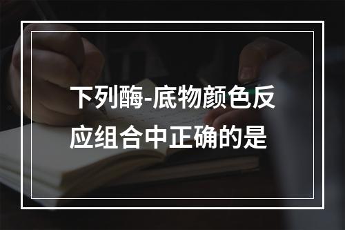 下列酶-底物颜色反应组合中正确的是